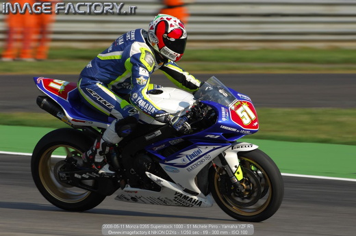2008-05-11 Monza 0265 Superstock 1000 - 51 Michele Pirro - Yamaha YZF R1